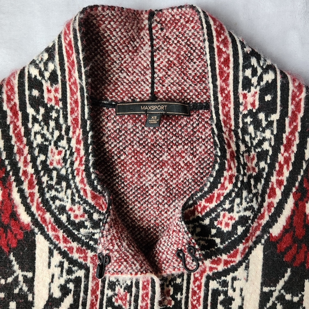 Maxsport Bohemian Longline Open Cardigan in Intricate Floral Pattern - Picture 2 of 8